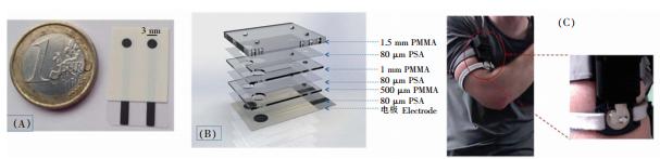 圖 4 基于多層聚合物材料的可穿戴式微流控汗液 Na+檢測系統(tǒng) 圖 4 基于多層聚合物材料的可穿戴式微流控汗液 Na+檢測系統(tǒng)