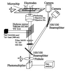 圖1紫外和可見激光誘導熒光檢測系統(tǒng) 圖1紫外和可見激光誘導熒光檢測系統(tǒng)