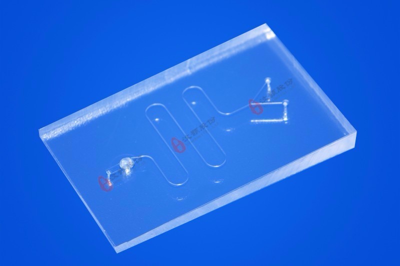 Curve Droplet Generators Custom PMMA Microfluidic Chip(200?m etch depth) Curve Droplet Generators Custom PMMA Microfluidic Chip(200?m etch depth)
