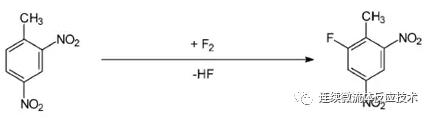 元素氟直接對(duì)1-甲基-1,4-二硝基苯的氟化反應(yīng) 元素氟直接對(duì)1-甲基-1,4-二硝基苯的氟化反應(yīng)