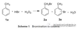以甲苯為底物，進(jìn)行了模型研究（Scheme 1）