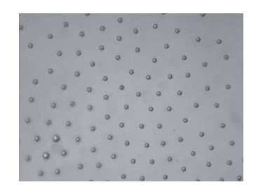 相隔30秒的圖像序列，證明從聚合物液滴中除去溶劑導(dǎo)致聚合物珠粒的形成