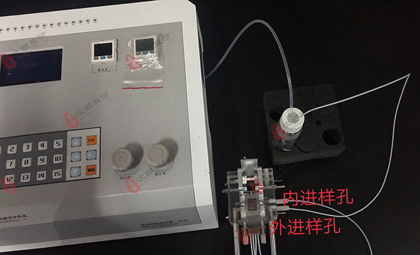 液滴進(jìn)樣測試效果連接圖