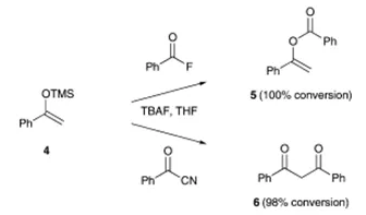 方案2 甲硅烷基烯醇醚的氧與碳酰化