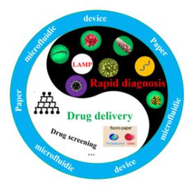圖1、紙基微流控芯片在快速診斷和藥物控釋中的應(yīng)用